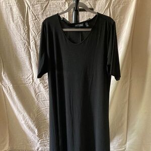 Maxi dress (blk) mid calf length 1X petite